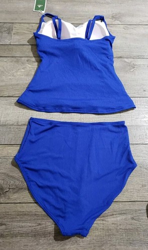 Eomenie Women's Swimsuit Tankini Tummy Control 2-Piece, Top+ High Waist Bottom M - Picture 4 of 6