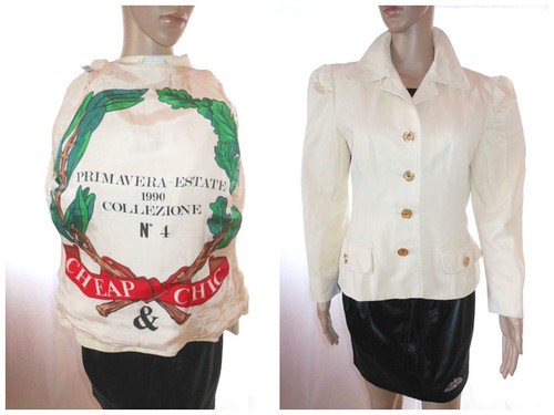 Moschino Cheap and Chic, MOSCHINO Vtg 90s Cheap & Chic Iconic Blazer Jacket IT sz 44/ US 8/ UK 12 AF61