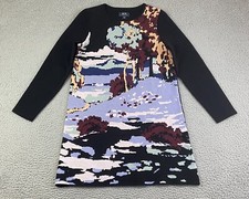Maeve Anthropologie Sweater Dress Scenic Woodland Winter Cozy Knit Sz Small EXC