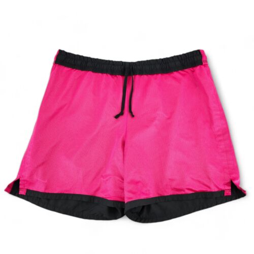 NIKE Dri-Fit Shorts Womens XL Black Pink Trim Lined 6" Running Gym Shorts - Picture 3 of 8