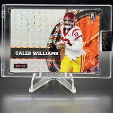 2023 WILDCARD QB1 CALEB WILLIAMS /10 ON THE CLOCK CHICAGO BEARS USC CARD RC
