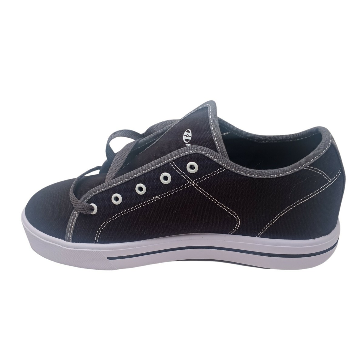 Heelys Canvas Low Top Black Gray Skate Shoes Sneakers HES10459