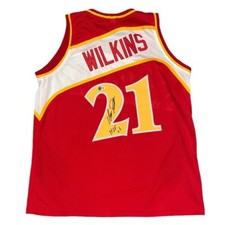 Dominique Wilkins Signed Atlanta Hawks Custom Jersey w/ HOF 06 Beckett W BAS COA