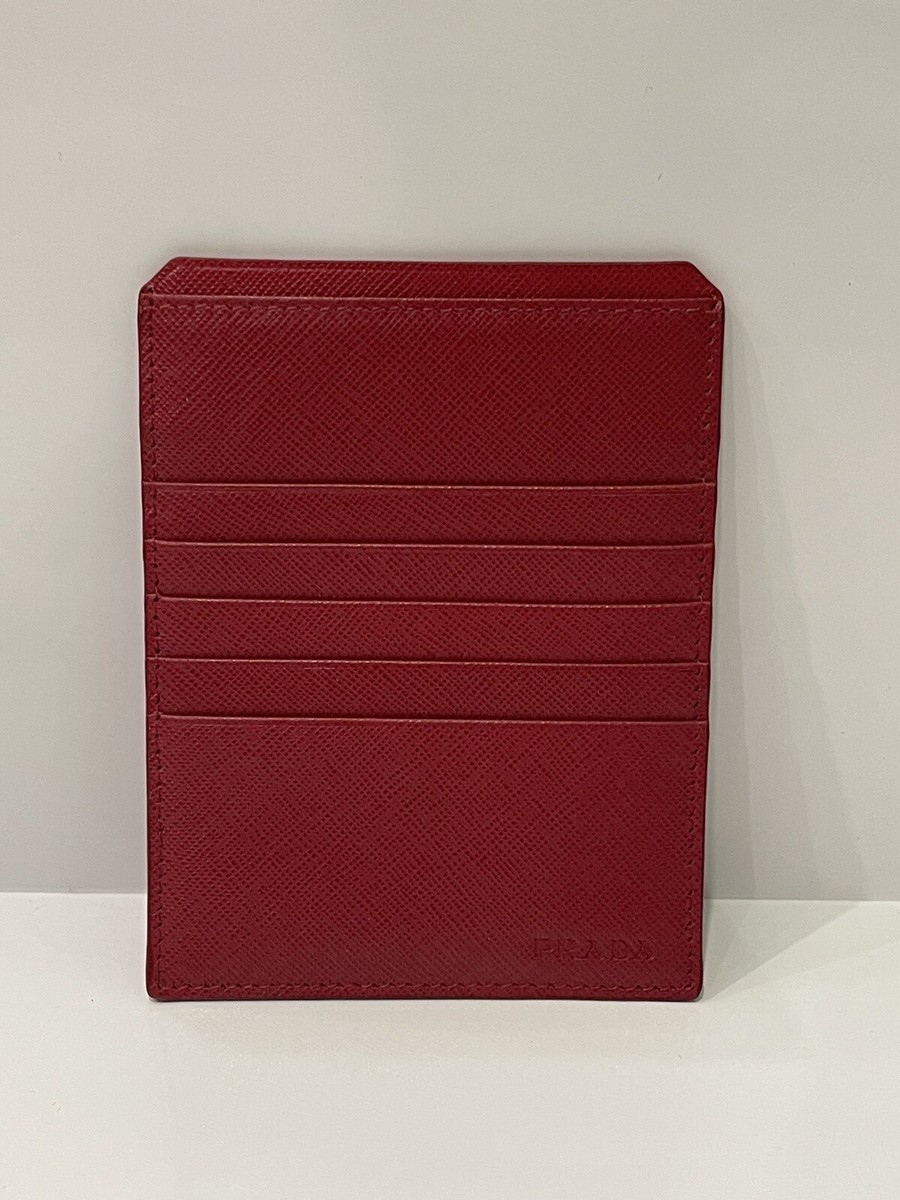Prada Red Long Slip Card Men's Wallet NEW | eBay