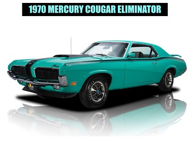 1970 Mercury Cougar Eliminator in Turquoise New Metal Sign: 12x16'' & Ships Free