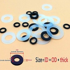 100pcs Plastic Nylon Flat Spacer Washer Insulation Gasket Ring For Screw Bolt