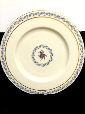  Lenox 10.5'' Fairmount Plate With Raspberry color Roses and Blue and pink design