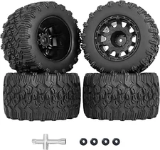 12Mm Hex RC Wheels and Tires 2.8 RC Tires 1/10 Scale RC Truck Tires Wheels for T