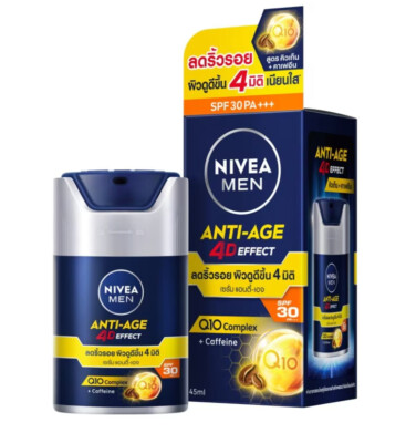 Nivea Men Facial Serum Anti-age 4D Effect Q10 Complex SPF30 PA+++ Anti-Wrinkle