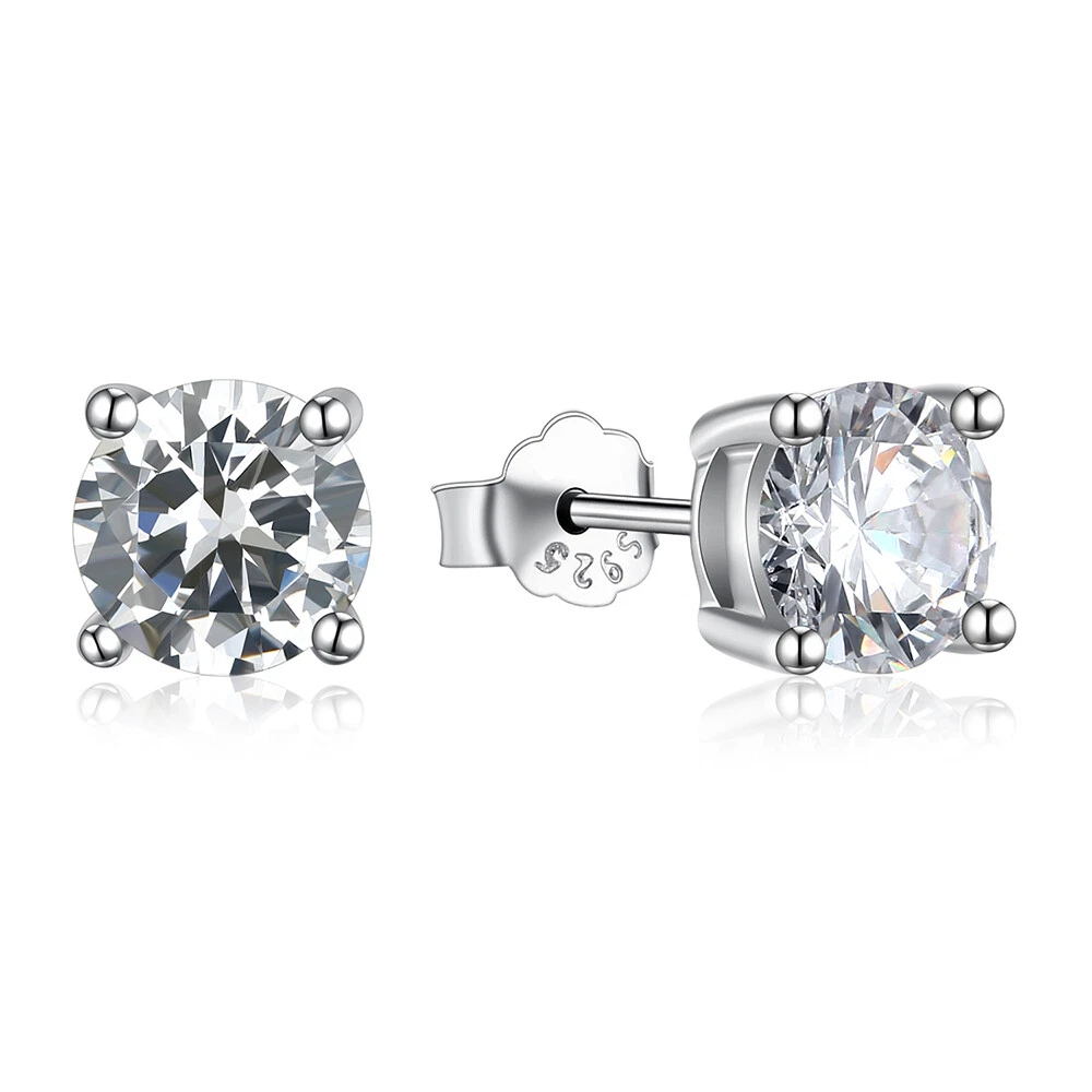Orecchini A Perno Donna In Argento 925 Con Zirconi – Modello Abbracciati #GE05391 (GD)
