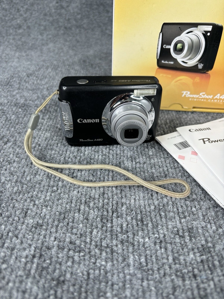 Canon PowerShot A480 本体と付属品 Canon PowerShot A480 Digital Camera 10 MP 3.3X Optical Zoom
