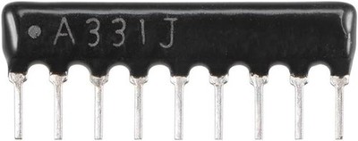 330 Ohm Resistor Network Array, SIP-9 2.54mm Pitch 1/8W