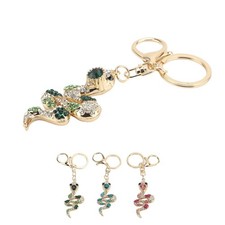 Cute Snake Keychain Rhinestone Keychain Snake Hanging Pendant Keyholder