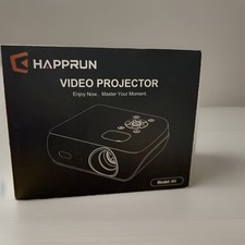 HAPPRUN H1 1080p LCD Projector 9500 Lux 10000:1 HDMI/USB Speaker W/B