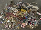 Large Lot Junk Jewelry 15 Pounds Vintage to Now Costume Craft Bulk Some Wearable