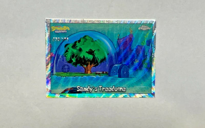 2025 Topps Chrome SpongeBob Sandy's Treedome Wave Refractor /175 