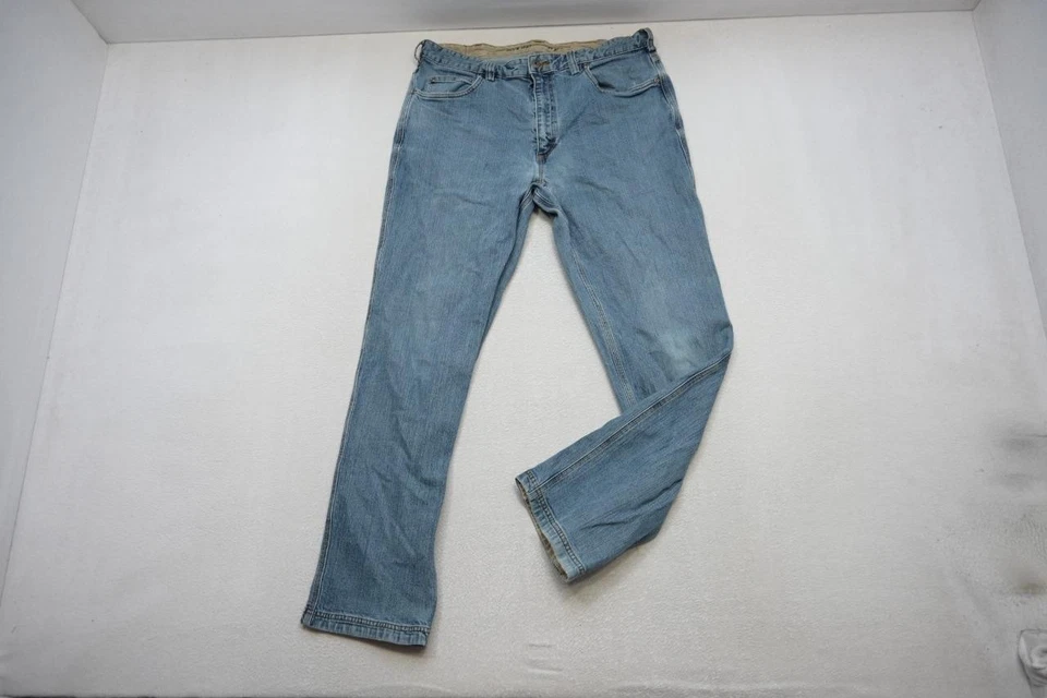 Pantalones de mezclilla de trabajo Duluth Trading Co. flexibles para salón de baile elásticos relajados para hombre 34 x 32 Foto 2 de 4