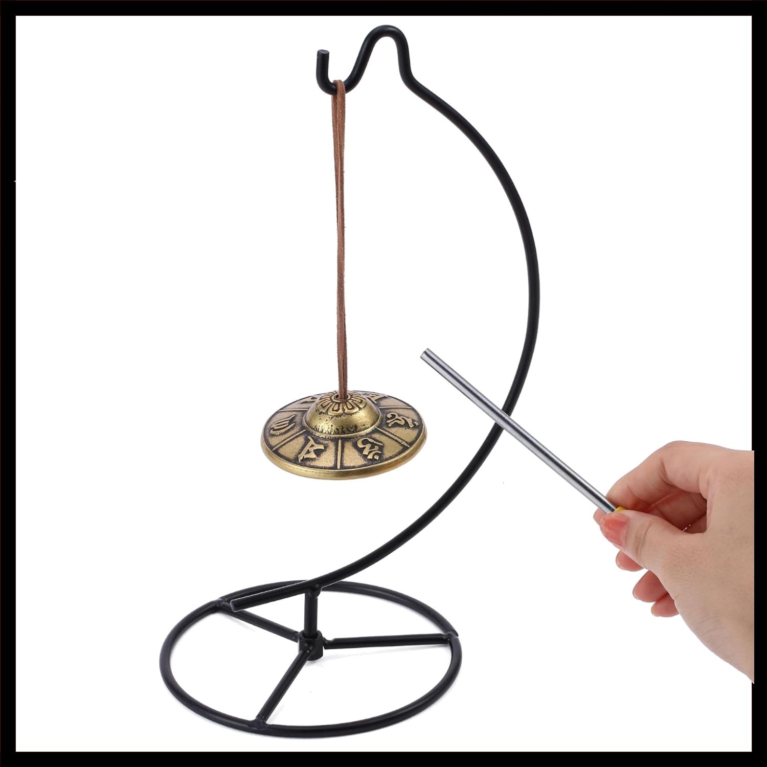 Brass Tibetan Tingsha Cymbals Meditation Chime Bells for Healing and Yoga - 2...
