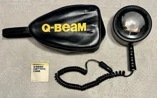Vintage Brinkmann Q-Beam Black Max Spotlight 400,000 C.P. Carrying Case TESTED