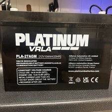 New In Box Platinum VRLA Battery PLA-27AGM 12v104AH/20/HR
