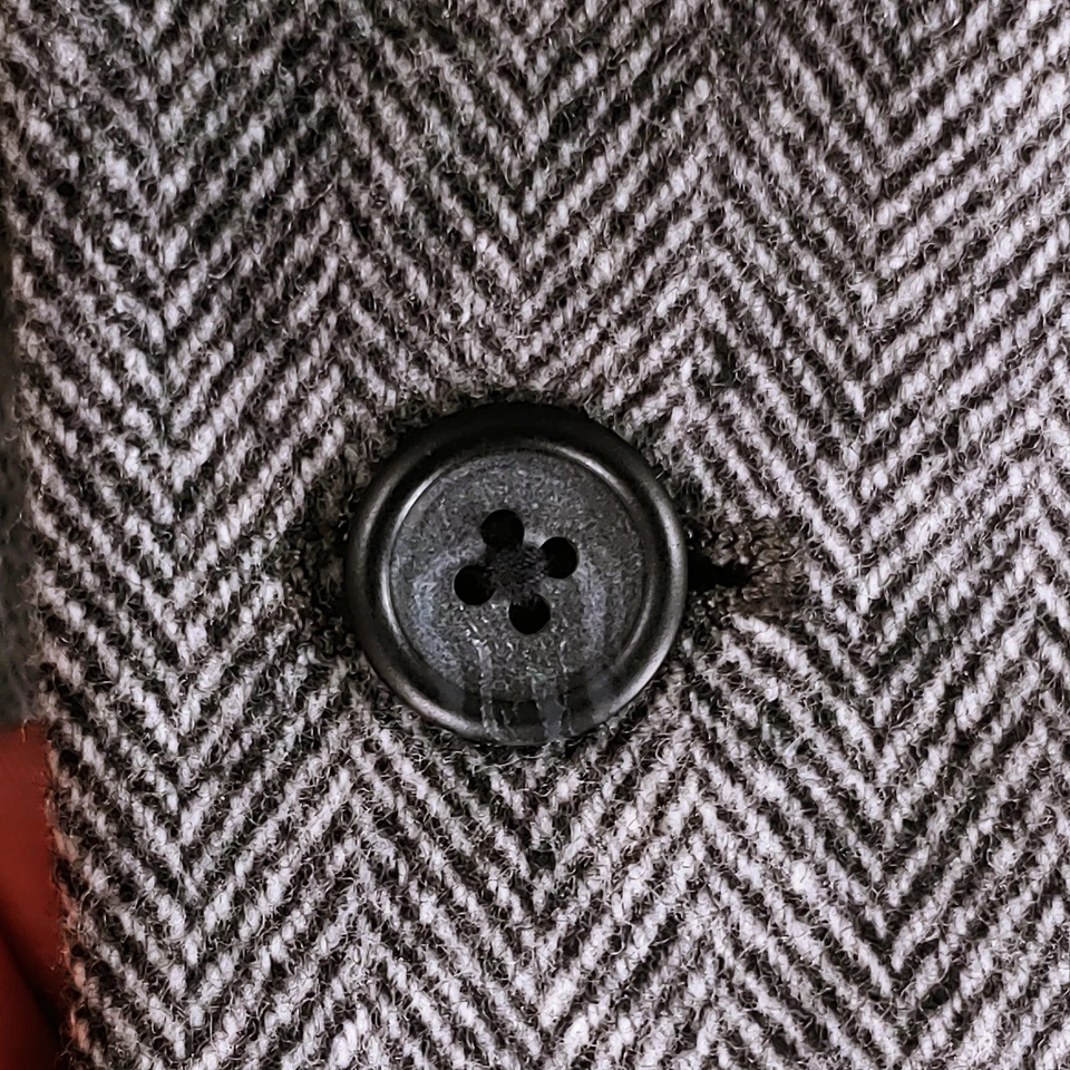 De Colección Abrigo Deportivo Southbridge Tweed Para Hombres 46L Gris Lana Camello Chaqueta 2 Botones Foto 3 de 4