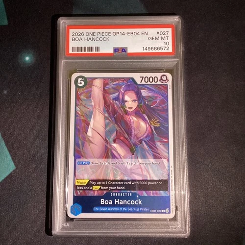Boa Hancock - Azure Seas Seven OP14 EB04-027 PSA 10 Waifu