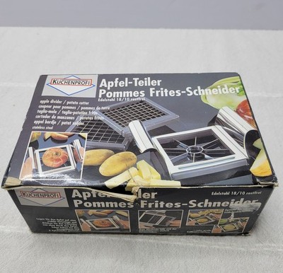 Kuchenprofi Apple Cutter Corer & French Fries Sharp 3 Blades Stainless Steel NIB