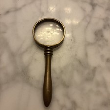 Antique Brass Magnifying Glass 4  . Used