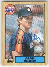 1987 Topps #112 Alan Ashby In Person Signed Auto 62529