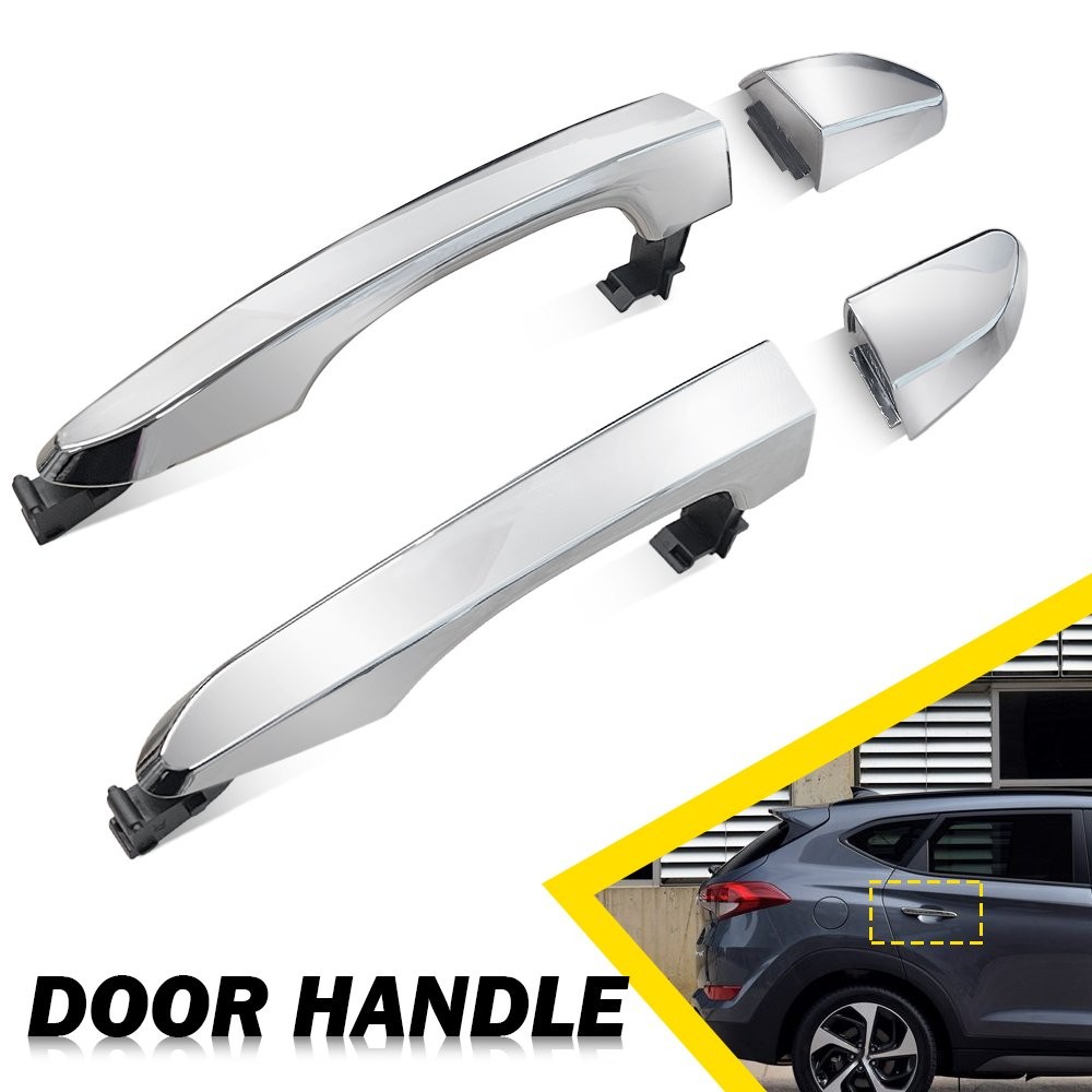 2pcs Exterior Door Handle Chrome Rear Left Right for 2016-2021 Hyundai Tucson EE thumbnail 16