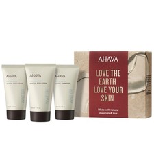 AHAVA Dead Sea Mineral Hand Cream, Body Lotion, and Shower Gel Travel Size Va...