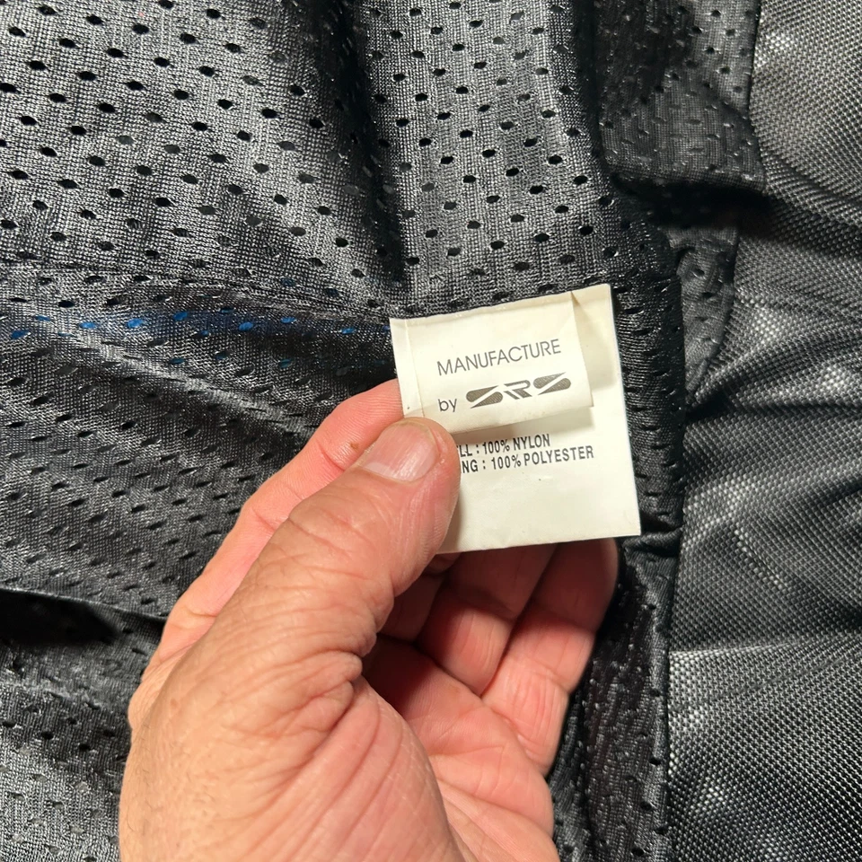 Kawasaki Motorcycle Jacket Mens Large Blue Black Nylon Armored Full Zip Riding — 第 4/4 张图片