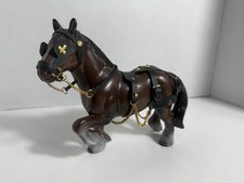 Vintage Hard plastic CLYDESDALE HORSE With Accessories MADE IN HONG KONG