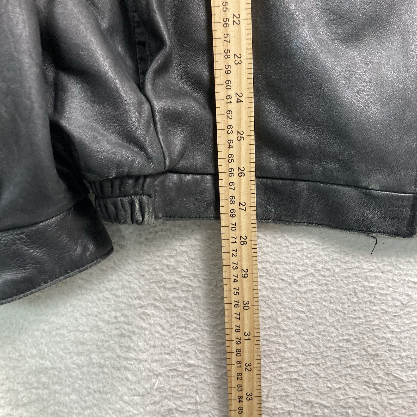 Vintage Wilsons Pelle Studio Leather Jacket Men XL Black Lined Zip Bomber thumbnail 7