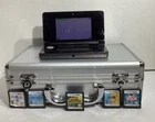 Nintendo DS Game Console, RARE Metal Storage Case & 5 Games Lot HGT1-450
