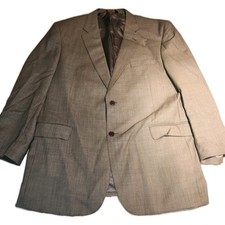Jos A Bank 48R 40x30 Gray Herringbone Gordon Wool Mens Jacket Pants Suit