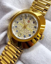 RADO The Original Diastar Automatic 27.3 MM Gold Dial SS Women's Watch R12416393