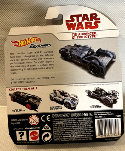 Hot Wheels Star Wars Die-Cast Tie Advance X1 Prototype 2016 - Picture 3 of 3