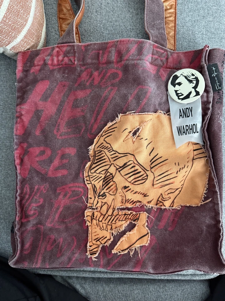 Bolso de Mano Andy Warhol Loop NYC Calavera Naranja Foto 4 de 4