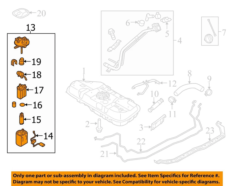 Conjunto de bomba de combustible de 2012 Kia FORTE 2,4 L 3811125 Foto 3 de 4