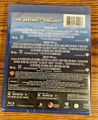 The Matrix Trilogy Blu-Ray 1 2 3 Reloaded Revolutions Triple