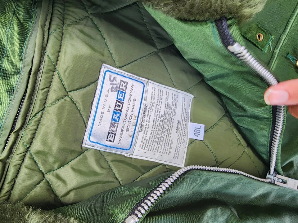 Blauer Coat 48L Men's Rare VTG New w/ Tags Green U.S.A. Tufnyl Jacket Security - Image 3 of 4