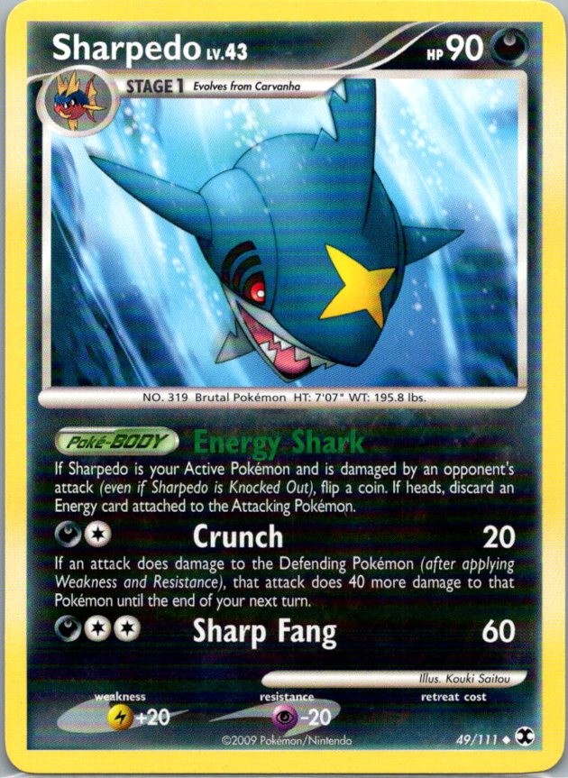 Sharpedo 49/111 Uncommon Rising Rivals NM