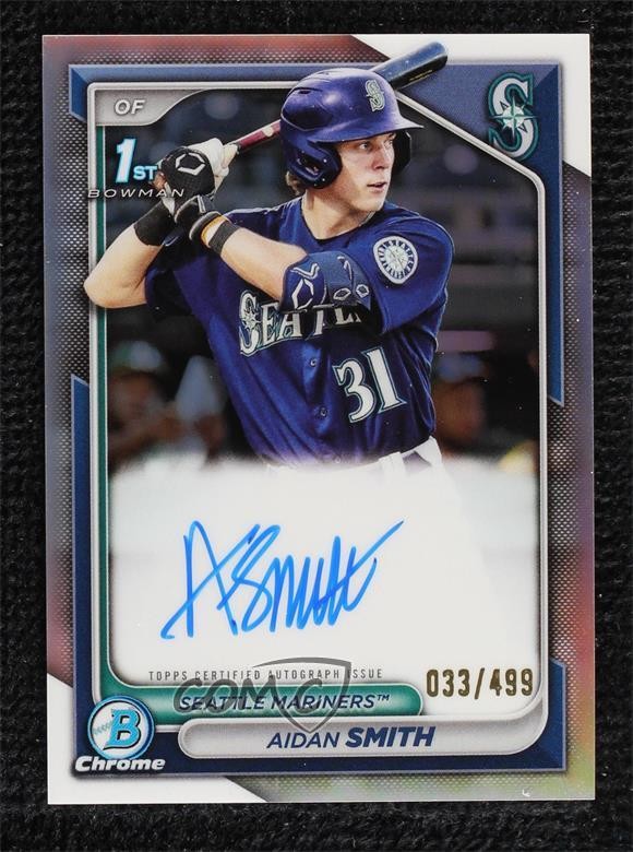 2024 Bowman Chrome Prospect Refractor 33/499 Aidan Smith #CPA-ASM Auto 0ca0