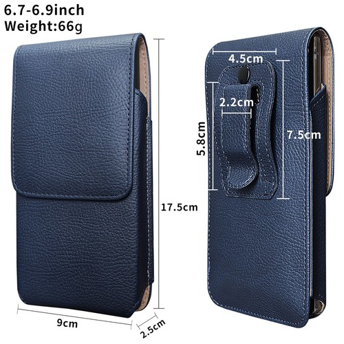 For Motorola Moto G9/G8/Power/Play/Plus Leather Case Belt Clip Holster Cover - Picture 16 of 16