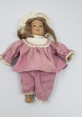 Vintage Heidi Ott Porcelain Doll 10 in Swiss Designed Switzerland 1995 Polka Dot