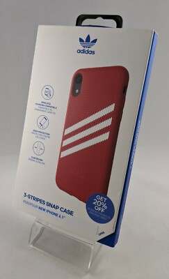 Adidas 3 Stripes Snap Case For Iphone Xr Faux Leather Apple Brand New Ebay