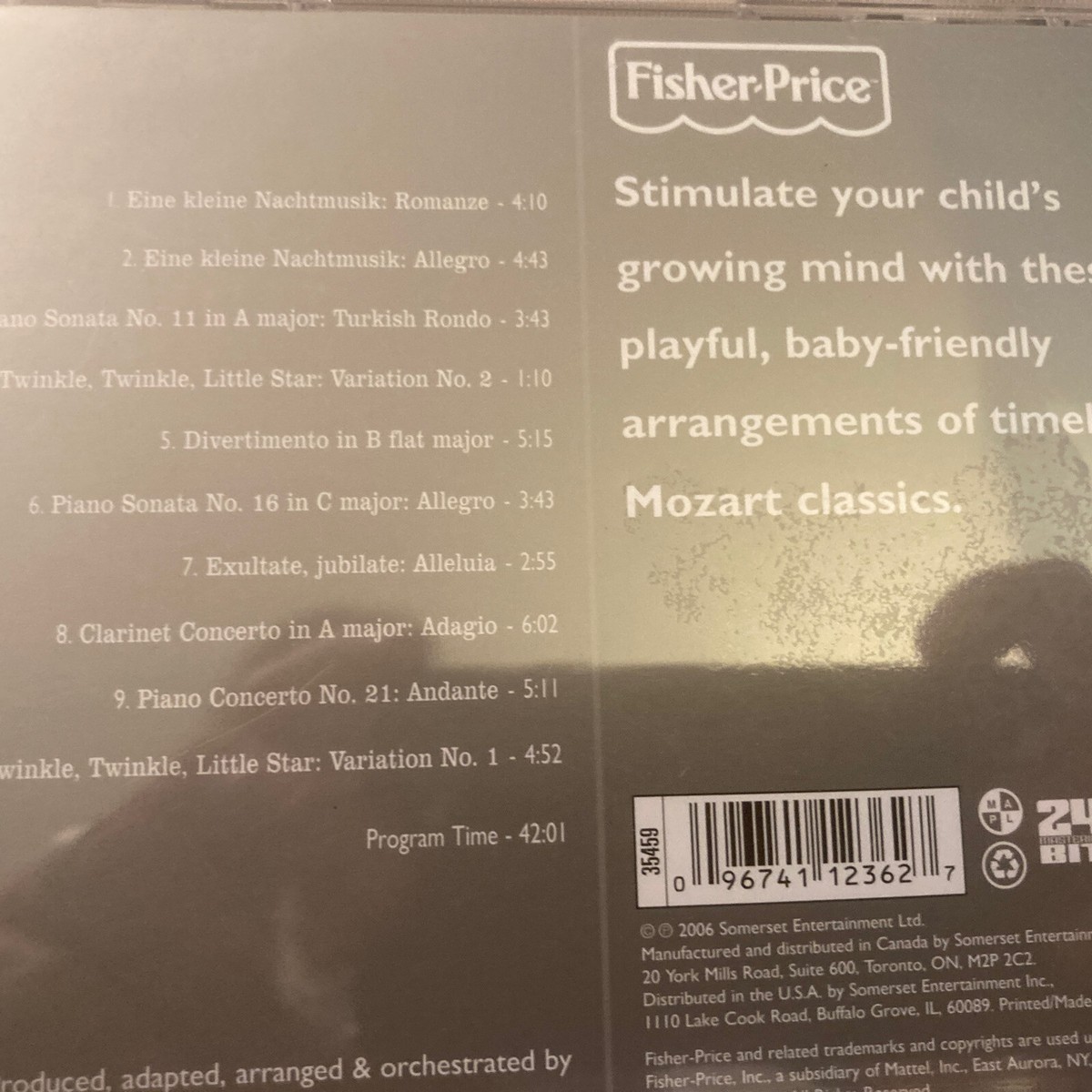 Fisher-Price Classic Baby Mozart - Audio CD By Chris Phillips NEW