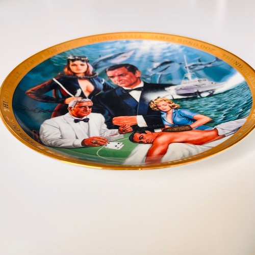 James Bond 007 Thunderball Collector Plate Franklin Mint Vintage 8" Eon VGC - Picture 9 of 9