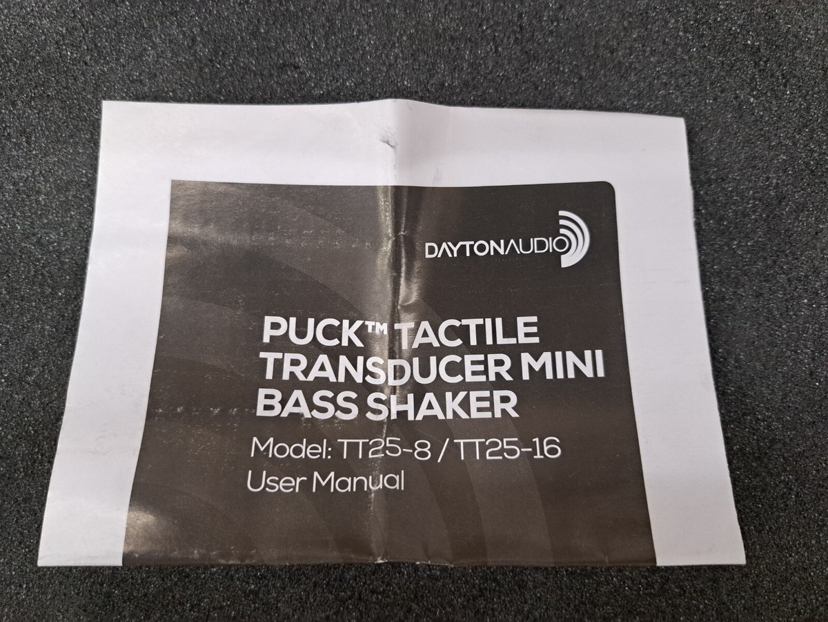 New, Dayton Audio, TT25-16, Puck Tactile Transducer Mini